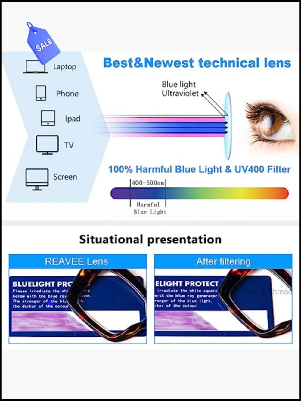 Oversized Square Reading Glasses Blue Light Blocking Spring Hinge Large Frame